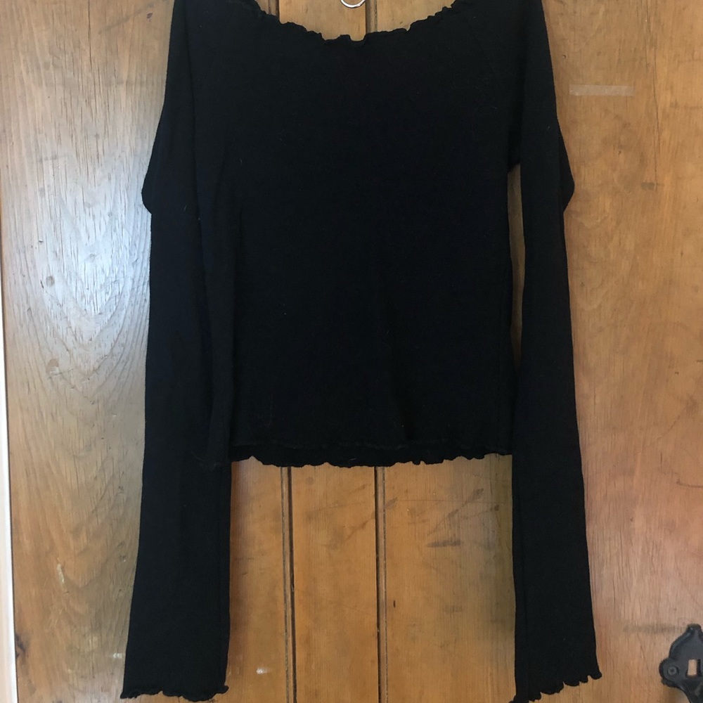Black Off the Shoulder Brandy Melville Top